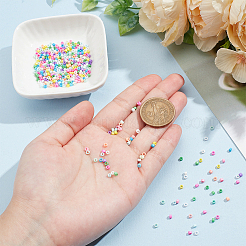 2 連売り 手作りランプワークビーズ 連売り  ディスクビーズ  カラフル  2.5x2mm  穴：1mm  約224個/連&nbsp;LAMP-NB0002-08C