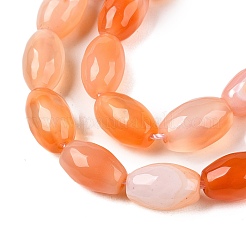 天然なピンクの瑪瑙ビーズ連売り  多面カット  オーバル  砂茶色  10.5~12x7.5~8mm  穴：1mm  約32個/連  14.57~15.2''（37~38センチメートル）&nbsp;G-T138-180H