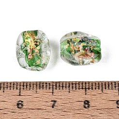 Handmade Foil Glass Beads&nbsp;FOIL-N035-02D