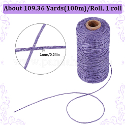 100mの麻ロープ  ジュートより糸  DIYクラフト用  プラム  1mm&nbsp;OCOR-SP0001-23A