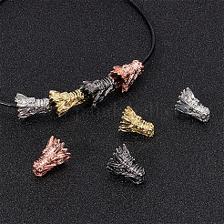 10色のドラゴンヘッド合金ビーズ5個  ミックスカラー  15x12.5x12mm  穴：2mm  2個/カラー&nbsp;FIND-OC0003-29
