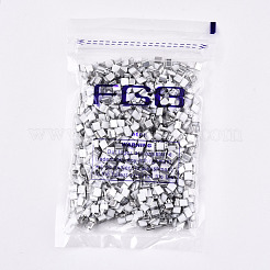 Fgb2穴ガラスシードビーズ  ハーフメタリックカラー  正方形  ゲインボロ  5x4.5~5.5x2~2.5mm  穴：0.5~0.8mm  約1180個/袋&nbsp;SEED-S031-L-ST41-K