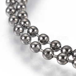 Stainless Steel Ball Chain Necklace Making&nbsp;MAK-L019-01E-B
