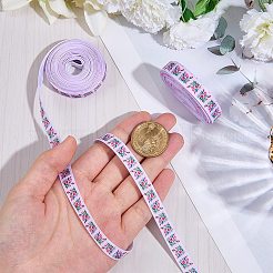 ポリエステルリボン  ギフトアクセサリー  花  3/8インチ（10mm）&nbsp;OCOR-WH20061-005