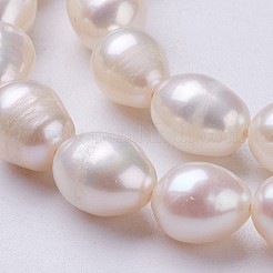 Natural Cultured Freshwater Pearl Beads Strands&nbsp;PEAR-P002-55-01