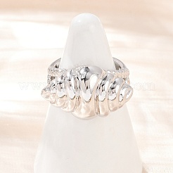 Brass Cuff Rings for Women&nbsp;RJEW-H256-20-P