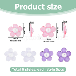 30Pcs 6 Styles Acrylic Ear Nuts&nbsp;FIND-HS0002-41