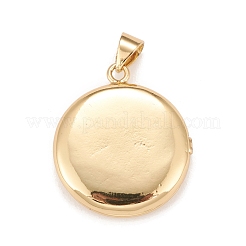 Brass Micro Pave Cubic Zirconia Locket Pendants&nbsp;KK-A161-43B-G