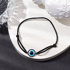 Blue Evil Eye Resin Link Bracelets for Women&nbsp;BJEW-JB10795
