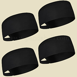 調節可能なポリエステル製シェフハット  男性用調理帽子  ブラック  190x87mm  内径：190mm&nbsp;AJEW-WH20064-27B
