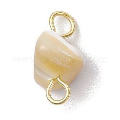 Natural Trochus Shell Nuggets Links Connector Charms&nbsp;PALLOY-JF04152-01