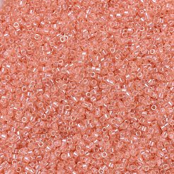 MIYUKIデリカビーズ  シリンダー  日本製シードビーズ  11/0  （db1480)透明桃光沢  1.3x1.6mm  穴：0.8mm  約10000個/袋  50 G /袋&nbsp;SEED-X0054-DB1480