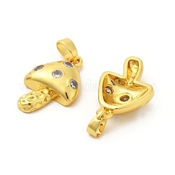 Brass Micro Pave Cubic Zirconia Pendants&nbsp;KK-G533-17G-01