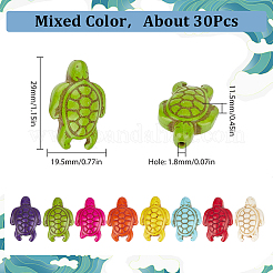 2 Strands Dyed Synthetic Turquoise Beads Strands&nbsp;G-SC0002-92
