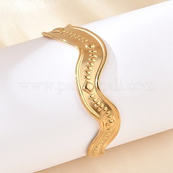 304 Stainless Steel Cuff Bangles for Women&nbsp;BJEW-B120-03G-04