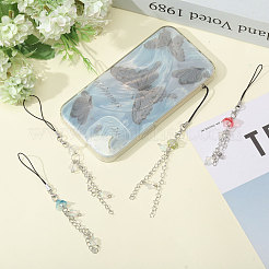 クラゲと星の携帯ストラップ 4色 4個  モバイルアクセサリーの装飾  ミックスカラー  12.7cm  1pc /カラー&nbsp;FIND-GL0001-90