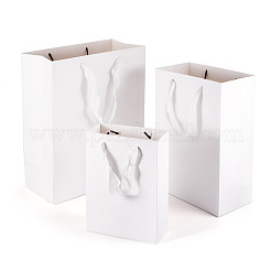 15Pcs 3 Sizes Rectangle Paper Gift Storage Tote Bags with Handle&nbsp;ABAG-TA0001-73A