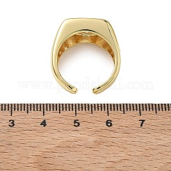 Brass Micro Pave Cubic Zirconia Cuff Open Rings for Women&nbsp;RJEW-L343-06G