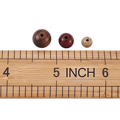 天然木のビーズ  ラウンド  ミックスカラー  6~10mm  穴：1mm  240個/セット&nbsp;WOOD-TA0002-42