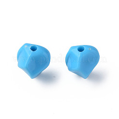 不透明なアクリルビーズ  ナゲット  ディープスカイブルー  16.5x15x13.5mm  穴：2.5mm  約340個/500g&nbsp;MACR-S373-140-A09