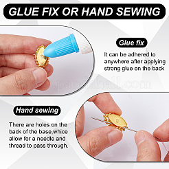 AHADEMAKER 80Pcs 8 Colors Sew on Rhinestone&nbsp;RGLA-GA0001-06