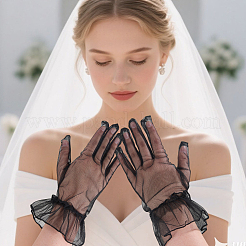 Polyester Mesh Gloves for Lady Girls&nbsp;AJEW-WH20018-307G