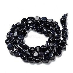 Synthetic Blue Goldstone Beads Strands&nbsp;G-G018-25