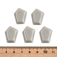 オペークアクリルカボション  五角形  濃いグレー  23.5x18x4mm  約450個/500g&nbsp;MACR-S373-142-A05
