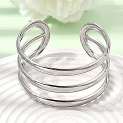30mm 304ステンレススチール製 3連カフバングル（女性用）  変色なし  ステンレス鋼色  内径：2.05インチ（5.2cm）&nbsp;SA-CBA37BC-25P
