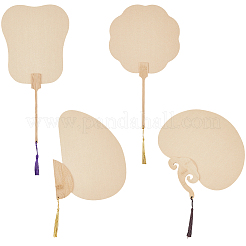 4Pcs 4 Styles Paper Fans&nbsp;AJEW-GF0011-45B