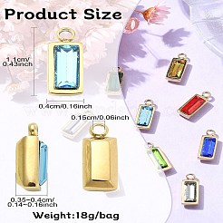 12Pcs 12 Colors Real 14K Gold Plated 304 Stainless Steel Charms&nbsp;STAS-CJ0002-57