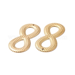 304ステンレスペンダント  無限大  ゴールドカラー  48x23.5x1mm  穴：1.5mm&nbsp;STAS-A061-11G