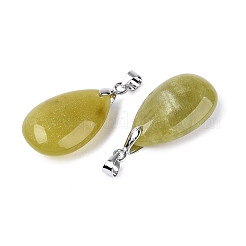 Natural Lemon Jade Pendants&nbsp;G-N362-03P-11