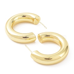 Rack Plating Brass Arch Stud Earrings&nbsp;EJEW-B027-07G-01
