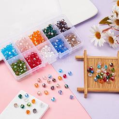 400Pcs 10 Colors Electroplate Glass Beads Strands&nbsp;EGLA-YW0001-15