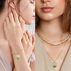 8 個 4 スタイル ラック メッキ合金エナメル ペンダント  abs模造パール＆レジン  カドミウムフリー＆ニッケルフリー＆鉛フリー  ライトゴールド  オーバルチャーム  ミックスカラー  26.5~31x17.5~21x5~5.5mm  穴：1.8~2.2mm  2個/スタイル&nbsp;ENAM-YW0004-61