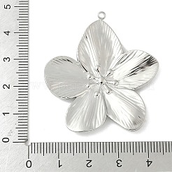 304ステンレスペンダント  花のチャーム  ステンレス鋼色  44x39.5x3mm  穴：1.8mm&nbsp;STAS-L293-09E-P