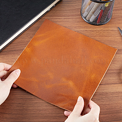 レザー生地  DIY 手作り衣類ラベル用の革シート  ハンドバッグ  シエナ  20x20x0.2cm&nbsp;DIY-WH0002-79A-02