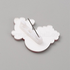 Christmas Acrylic Brooch Pin&nbsp;JEWB-WH0030-12F
