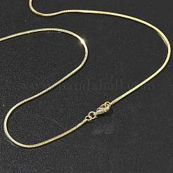 1.5mm Rack Plating Brass Snake Chain Necklaces for Women Men&nbsp;MAK-L044-13G