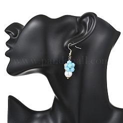 2 Pairs Round ABS Plastic Imitation Pearl Dangle Earrings&nbsp;EJEW-JE06757