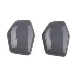 オペークアクリルカボション  不規則な六角形  グレー  25.5x19.5x5.5mm  約253個/500g&nbsp;MACR-S373-143-A03