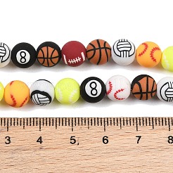 Handmade Polymer Clay Beads Strands&nbsp;PY-CBAEC33-01G