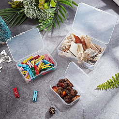 プラスチックビーズ収納ケース  透明  7.7x5.2x2cm  9.8x6.8x2.6cm  11.6x8.8x2.9cm  12個/セット&nbsp;CON-BC0006-04