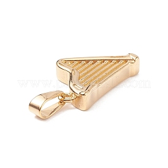 304ステンレスペンダント  ハープ  ゴールドカラー  29x19x6mm  穴：8.5x4.5mm&nbsp;STAS-D182-16G