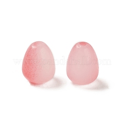 オペークスプレープリントガラスビーズ  ティアドロップ  ミックスカラー  10x8.5mm  穴：1.8mm&nbsp;GLAA-D006-09