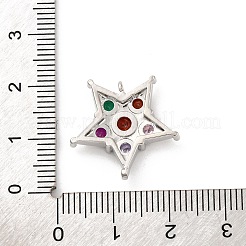 Brass Micro Pave Cubic Zirconia Pendants&nbsp;KK-U033-06P-02