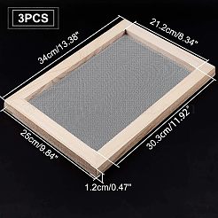 木製製紙  製紙モールドフレーム  スクリーンツール  DIYペーパークラフト用  長方形  バリーウッド  34x25x1.2cm&nbsp;DIY-WH0171-49D