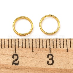 真鍮スプリットリング  ダブルループ丸カン  18KGP本金メッキ  6x1.5mm  内径：5mm  単線：0.5mm&nbsp;KK-N254-40G