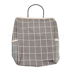 (Defective Closeout Sale: No Hook)Tartan Pattern Polycotton Bedside Caddy for Student Dorm&nbsp;AJEW-XCP0002-57